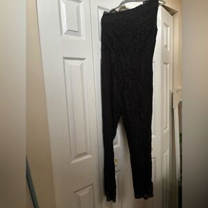 Madison Marcus Lace Jumpsuit, Black, Size S